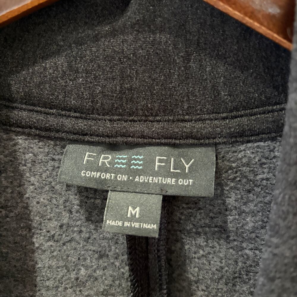 Free Fly Women's Thermal Fleece Cardigan Size M Heather Black - Picture 3 of 9